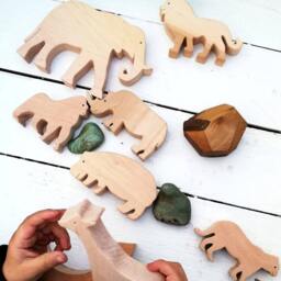 African Animals, Safari Wooden Toys, Animal Toy, Lioness Waldorf Animals, Jungle Toddler Gift, Ecofriendly - thumbnail 3