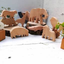 African Animals, Safari Wooden Toys, Animal Toy, Lioness Waldorf Animals, Jungle Toddler Gift, Ecofriendly - thumbnail 2