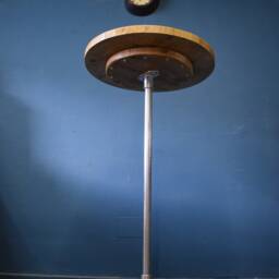 Industrial Style 60cm Poseur Table/Bar, Galvanised Steel & Reclaimed Scaffold Board - thumbnail 2