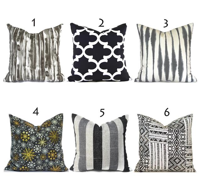 Indoor Pillow Cover With Zippers, Easy To Use & Washable, Pick Your Favorite Shades Of Black & Gray - image 1