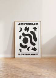 Flower Market Print Poster, Print, Aesthetic Amsterdam Wall Art Home Decor, Abstract - thumbnail 1