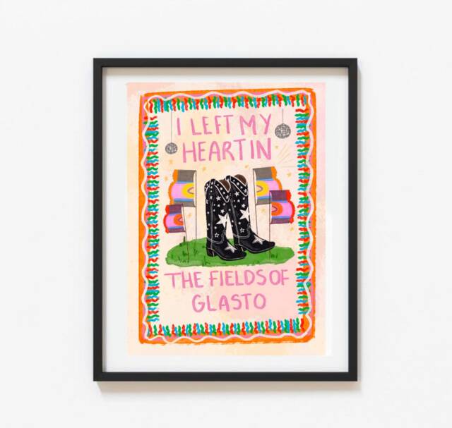 Glastonbury Inspired Festival Print - Living Room Poster