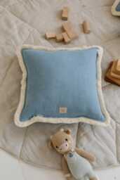 Apricot Soft Velvet Cushion With Fringe, Decorative Pillow, Velvet Sofa Cushion, Pillow For The Living Room, Modern Pillows