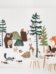 Woodland Animal Wall Decals Forest Nursery Decor