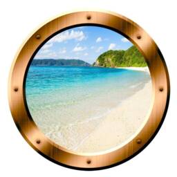 Beach House Sign Ocean Wall Decal Nautical Decor - Peel & Stick Vinyl Sticker Ship Window Porthole Mountain - Vwaq Bp20 - thumbnail 2