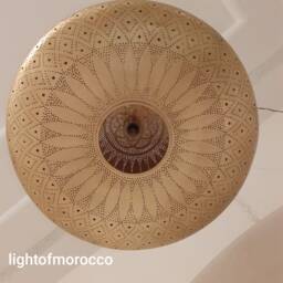 Moroccan Brass Chandelier Lighting, Silver Pendant Light , Bronze Ceiling Lamp Chandelier, Lighting, Handmade - thumbnail 3