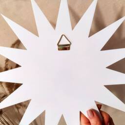 Wooden Sun Mirror, White Or Black Sunburst Small Wall Decorative Mirror - thumbnail 3