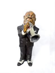 Louis Amstrong Paper Mache Figure - thumbnail 1