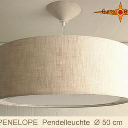Beige Country Style Lamp Linen Penelope D40 Till 70 cm Light Edge Diffuser - thumbnail 2