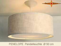 Beige Country Style Lamp Linen Penelope D40 Till 70 cm Light Edge Diffuser