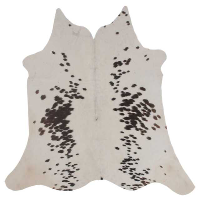 Authentic Black & White Cowhide Rug - Medium Natural Leather Skin For Elegant Interiors - 50x55 Inches - image 1