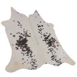 Authentic Black & White Cowhide Rug - Medium Natural Leather Skin For Elegant Interiors - 50x55 Inches - thumbnail 4