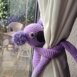 Crochet Koala Curtain Tie Backs, Nursery Decor - thumbnail 2