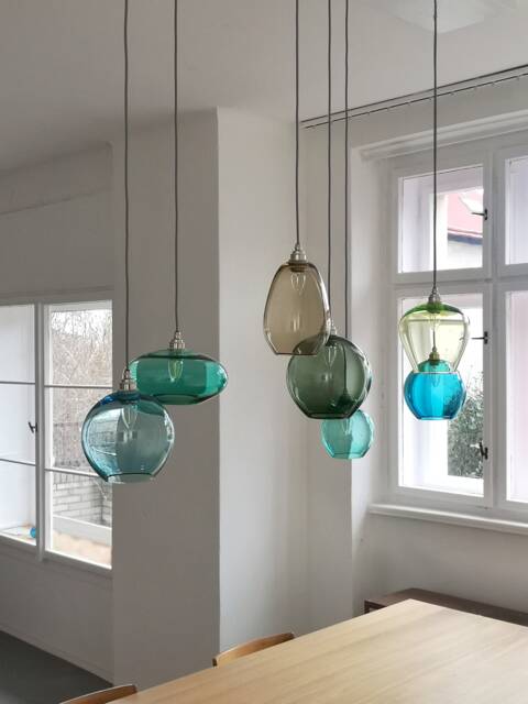 7-Light Glass Chandelier - Bespoke Cluster Pendant For Dining Tables & Islands - image 1