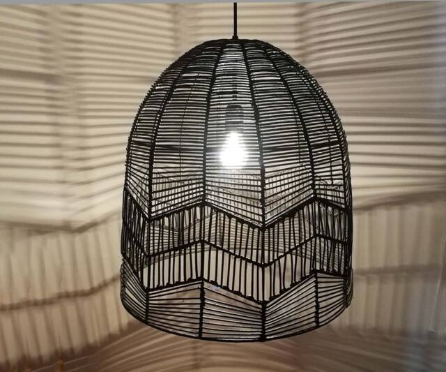 Handwoven Rattan Pendant Light, Ceiling Lighting Fixture, Lampshade Diameter 50 cm/19.7'' - image 1