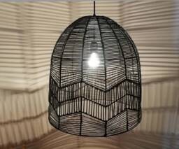Handwoven Rattan Pendant Light, Ceiling Lighting Fixture, Lampshade Diameter 50 cm/19.7''