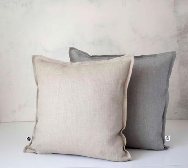 Natural Linen Pillow Case - Farmhouse Decor - image 1