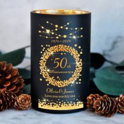 Personalised Anniversary Scented Candles Gifts For Her Couple Husband Custom Candle With Any Name/Year/Text Home Decor Up To 40 Hours - thumbnail 3