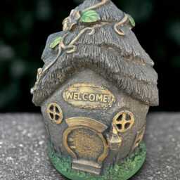 Fantasy House Sculpture Concrete Statue Cement Home Figurine Welcome Decoration Handmade Lover Gift Front Door Ornament - thumbnail 2