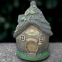 Fantasy House Sculpture Concrete Statue Cement Home Figurine Welcome Decoration Handmade Lover Gift Front Door Ornament - thumbnail 1