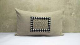 Cushion Made Of Raw Linen With Smok Insert