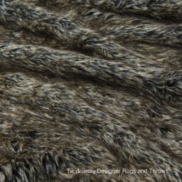 Faux Fur Throw Blanket, Soft Desert Wolf Bedspread, Usa Made - thumbnail 2