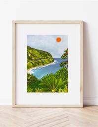 Road To Hana Wall Art, Art Print, Maui Coast, Hawaii, Maui, Tropical Travel - thumbnail 1