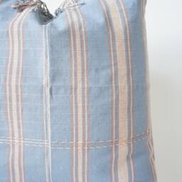 Indigo Neutral Tribal Hemp Hand Woven Natural Dye Color Lumbar Pillow Cover - thumbnail 2