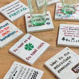 You Should Keep Me To Yourself - Saying Tile/Vintage Decoration Natural Stone Coaster - thumbnail 3