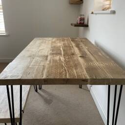 Reclaimed Scaffold Board Dining Table - thumbnail 2