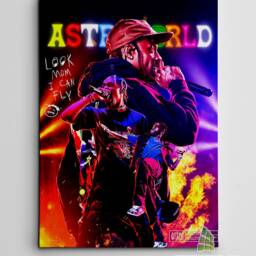 Travis Scott Astroworld Canvas Art Print Wall Picture Music Framed Decor Ready To Hang - C512 - thumbnail 2
