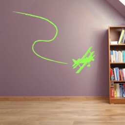 Plane Aircraft Contrail Wall Stickers Decals Kids Decor Window Fun Vinyl A166 - thumbnail 2