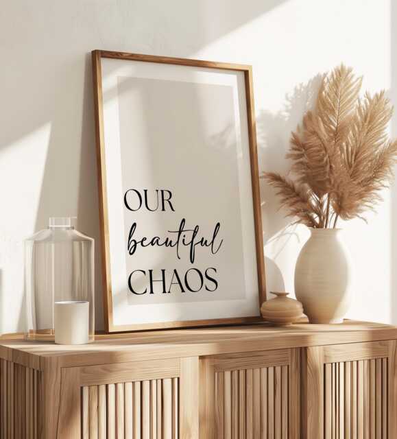 Our Beautiful Chaos Print - Wall Decor Print Neutral Beige Cream Modern