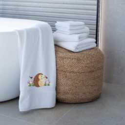 Personalized Hedgehog Embroidered Towels, 550Gsm Luxury Cotton - thumbnail 3