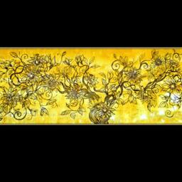 Silmarillion Fanart On Canvas Golden Tree Laurelin Wall Art, Mixed Painting - thumbnail 3