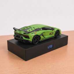 Lamborghini Aventador Svj Alarm Clock - Realistic Engine Sound, Working Headlights, Handmade, Car Enthusiast Gift - thumbnail 3