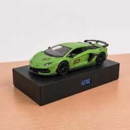 Lamborghini Aventador Svj Alarm Clock - Realistic Engine Sound, Working Headlights, Handmade, Car Enthusiast Gift - thumbnail 2