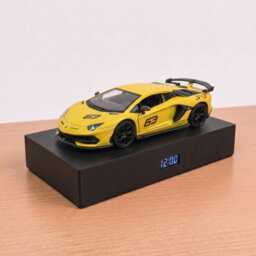 Lamborghini Aventador Svj Alarm Clock - Realistic Engine Sound, Working Headlights, Handmade, Car Enthusiast Gift - thumbnail 4