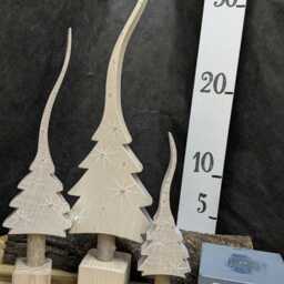 Snow White Pearl White Christmas Tree With Some Gold, Glittering, Simple, Hand-Painted By Freudenbaum - thumbnail 4