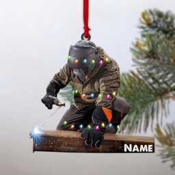 Custom Welder Acrylic Ornament, Christmas Gift For Welders, Welding Supplies Ornament, Holiday Decor Welder's Tree, Ornament - thumbnail 3