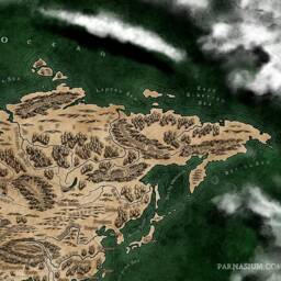 Fantasy World Map - Vintage-Inspired Medieval Cartography Antique Adventure Wall Art - thumbnail 2