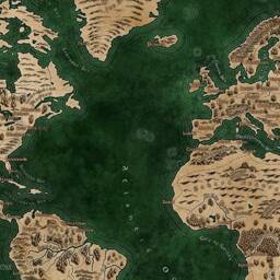 Fantasy World Map - Vintage-Inspired Medieval Cartography Antique Adventure Wall Art - thumbnail 3
