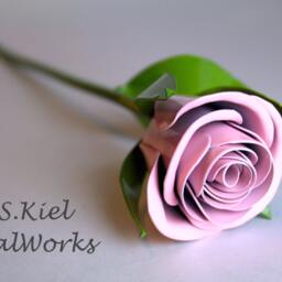 Metal Light Pink Rose, Mother's Day Gift, Mothers Present, Gift For Mom, Mom's - thumbnail 2