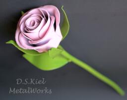 Metal Light Pink Rose, Mother's Day Gift, Mothers Present, Gift For Mom, Mom's - thumbnail 1
