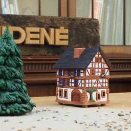 Handcrafted Ceramic Tealight Holder - Miniature Replica Of The House in Kaysersberg - thumbnail 2