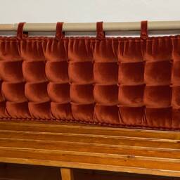 Tufted Headboard Cushion, Handmade Velvet French Style - thumbnail 3