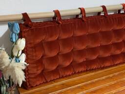 Tufted Headboard Cushion, Handmade Velvet French Style - thumbnail 1