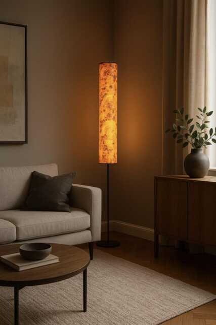 Wooden Floor Lamp Mid Century Modern Wood Light For Living Room - image 1