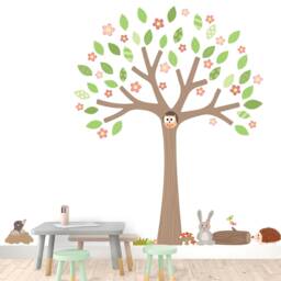 Woodland Tree With Blossom Wall Sticker Pack - Spring Edition - thumbnail 1