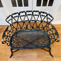 Heavy Cast Iron Garden Bench Patio Chair - thumbnail 4